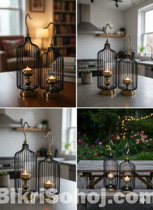 প্রিমিয়াম ভিন্টেজ ক্যান্ডেল হোল্ডার - ২ পিসের সেট